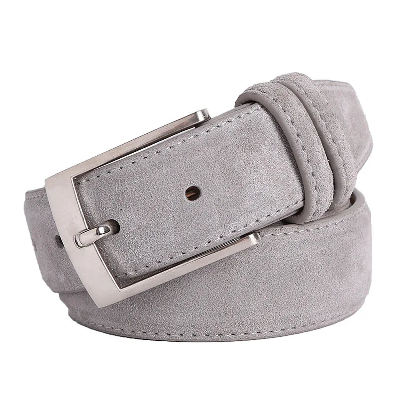 New Style Fashion Brand Welour Genuine  Belt Leather  Men