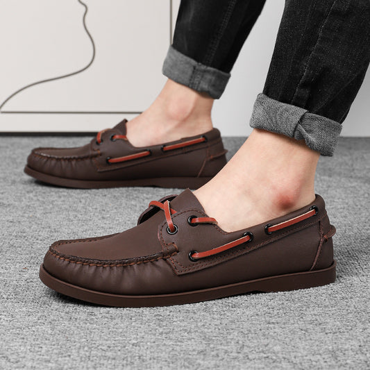 Male Plus Size Casual Leather Shoes