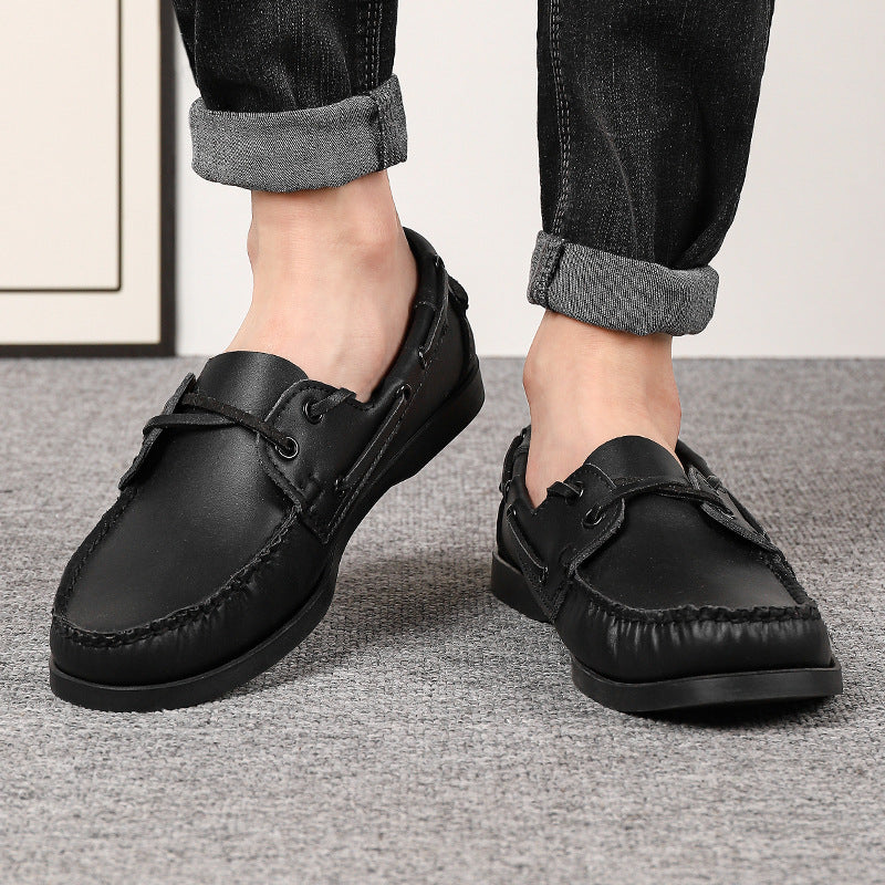 Male Plus Size Casual Leather Shoes