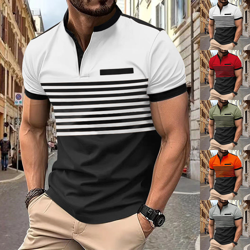 V-neck Buttons Top Men's Henley Shirt