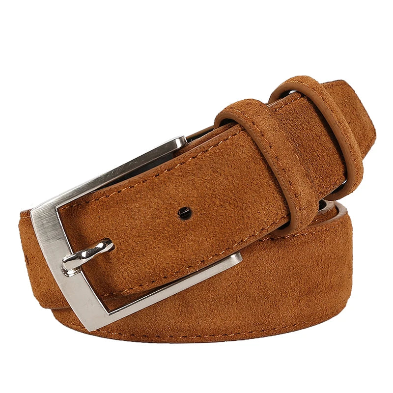 New Style Fashion Brand Welour Genuine  Belt Leather  Men