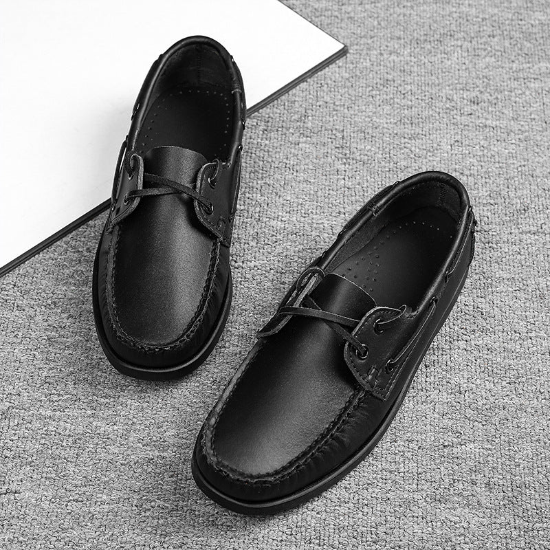 Male Plus Size Casual Leather Shoes