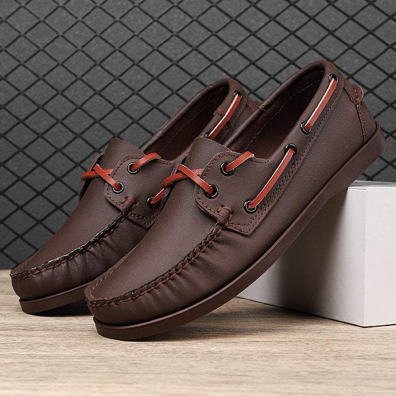 Male Plus Size Casual Leather Shoes