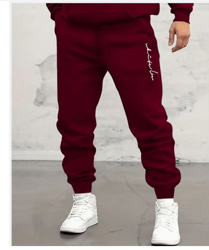 Men's Autumn Leisure Printed Minimalism Casual Pants