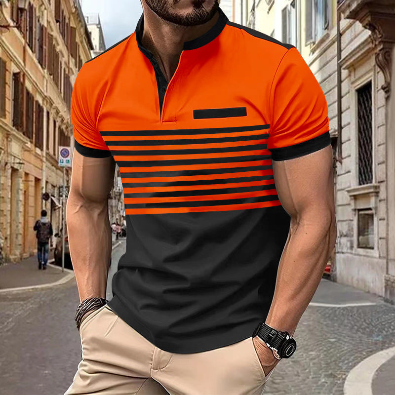 V-neck Buttons Top Men's Henley Shirt