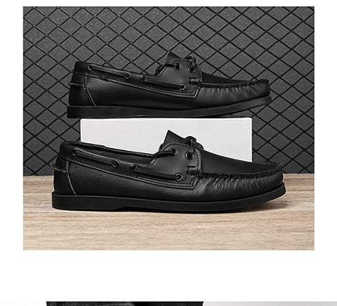 Male Plus Size Casual Leather Shoes