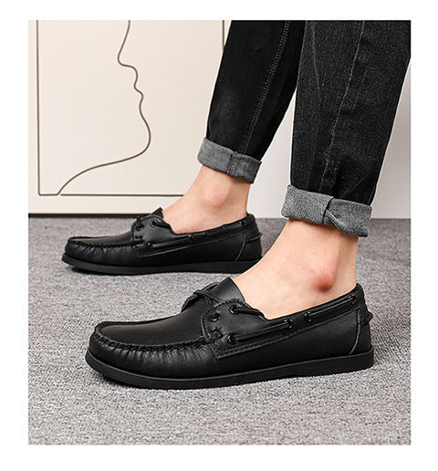 Male Plus Size Casual Leather Shoes